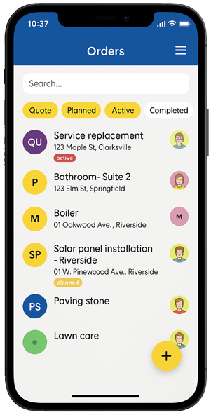 Phone: project list